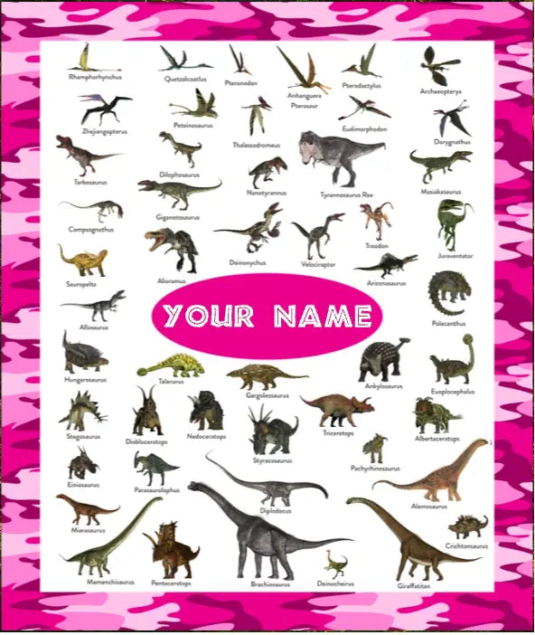 InstaCozy Personalized Dino Blanket My product bases
