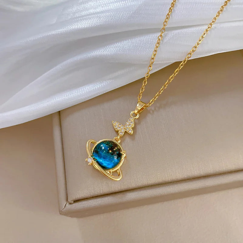 Celestial Harmony Sun Moon Star Pendant Necklace