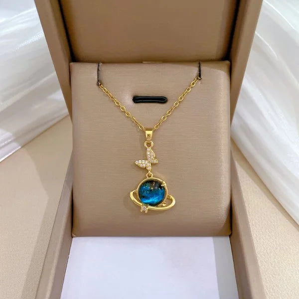Celestial Harmony Sun Moon Star Pendant Necklace