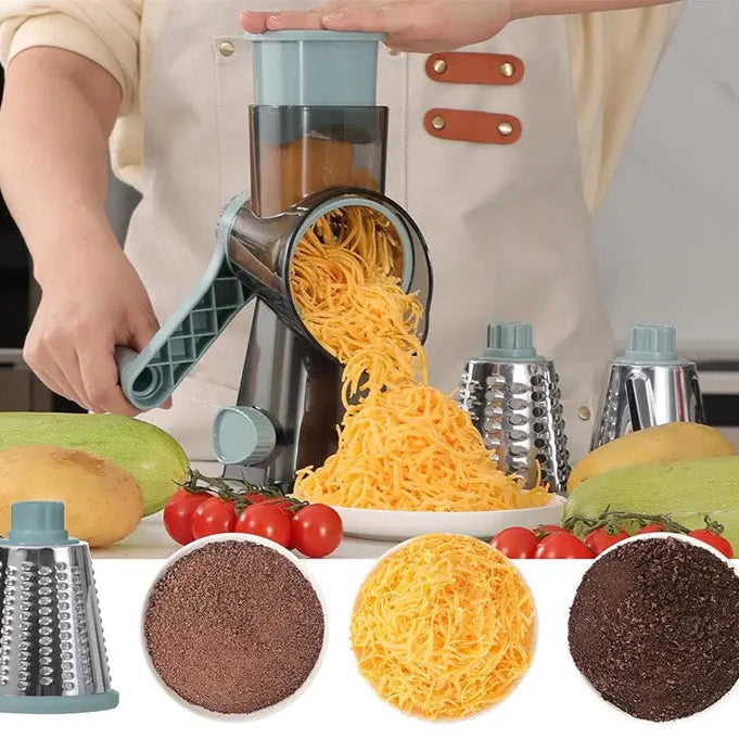 VeggieVortex - 3 in 1 Rotary Vegetable and Cheese slicer/shredder KEIKO