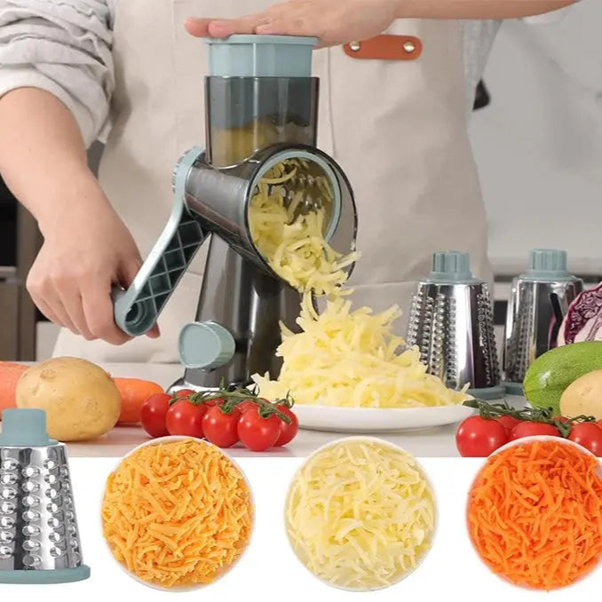 VeggieVortex - 3 in 1 Rotary Vegetable and Cheese slicer/shredder KEIKO