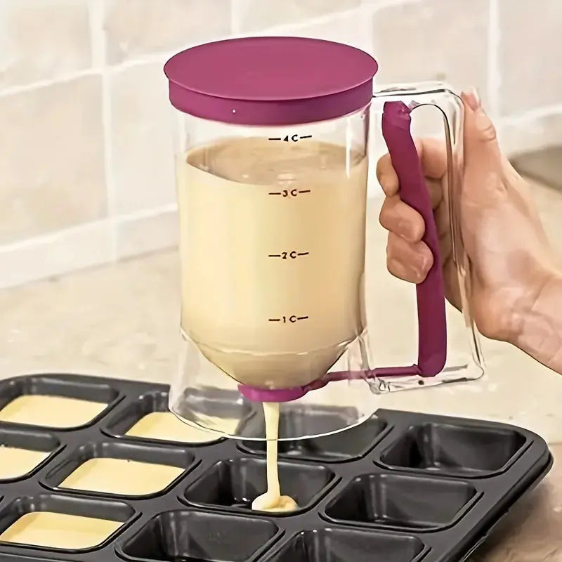 1 Pcs 900ml Batter Dispenser Hand-held Graduated Funnel Pastry Dough Dispensador For Pancake Cupcakes Cake KEIKO