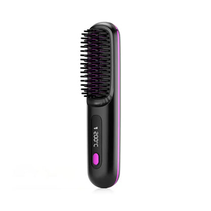 2 In 1 Straightening Hair Brush & Curler KEIKO