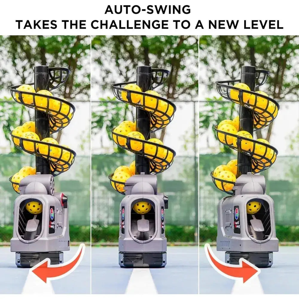681PBH Pickleball Machine with Auto Swing, 3 Angles & 4 Speeds Adjustable, Portable Pickleball Launcher for Indoors KEIKO