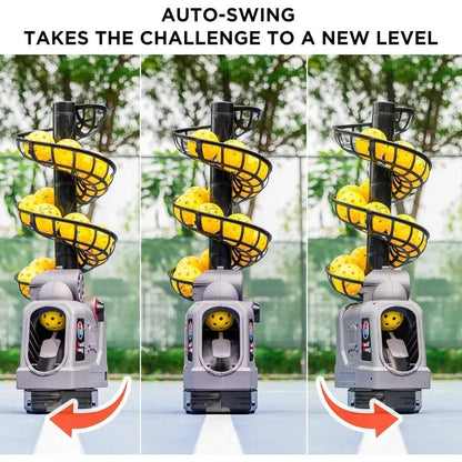 681PBH Pickleball Machine with Auto Swing, 3 Angles & 4 Speeds Adjustable, Portable Pickleball Launcher for Indoors KEIKO