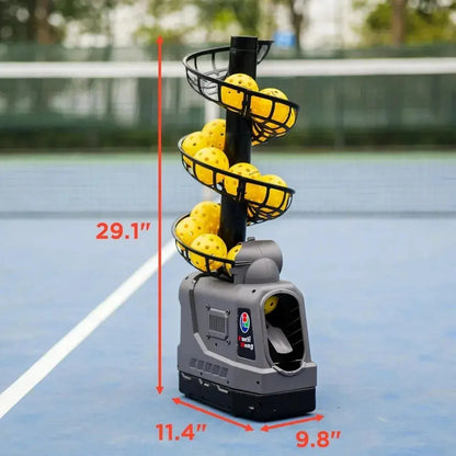 681PBH Pickleball Machine with Auto Swing, 3 Angles & 4 Speeds Adjustable, Portable Pickleball Launcher for Indoors KEIKO