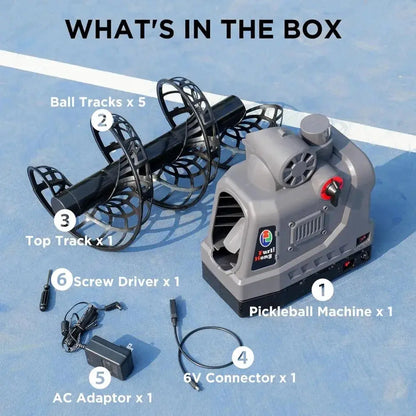 681PBH Pickleball Machine with Auto Swing, 3 Angles & 4 Speeds Adjustable, Portable Pickleball Launcher for Indoors KEIKO