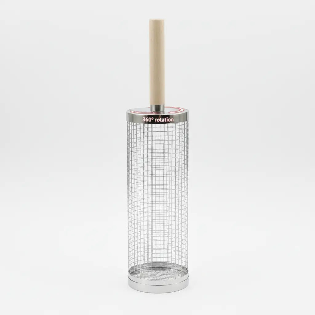 Char Chamber - Outdoor BBQ Grill Basket With Wooden Handle KEIKO