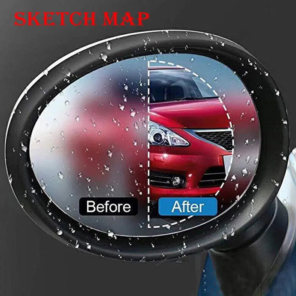 ClearView Shield 2PCS Universal Anti-glare Anti Fog Rearview Mirror Films KEIKO