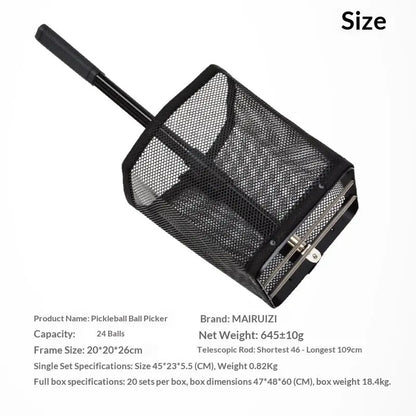 CourtVac pickleball picker with balls