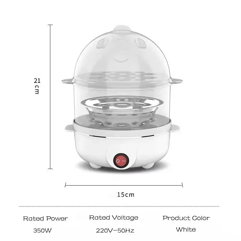 Egg Cooker Multifunctional Electric Egg Boiler Double Layers Egg Cooker Mini Steamer Poacher Kitchen Cooking Breakfast Machine KEIKO