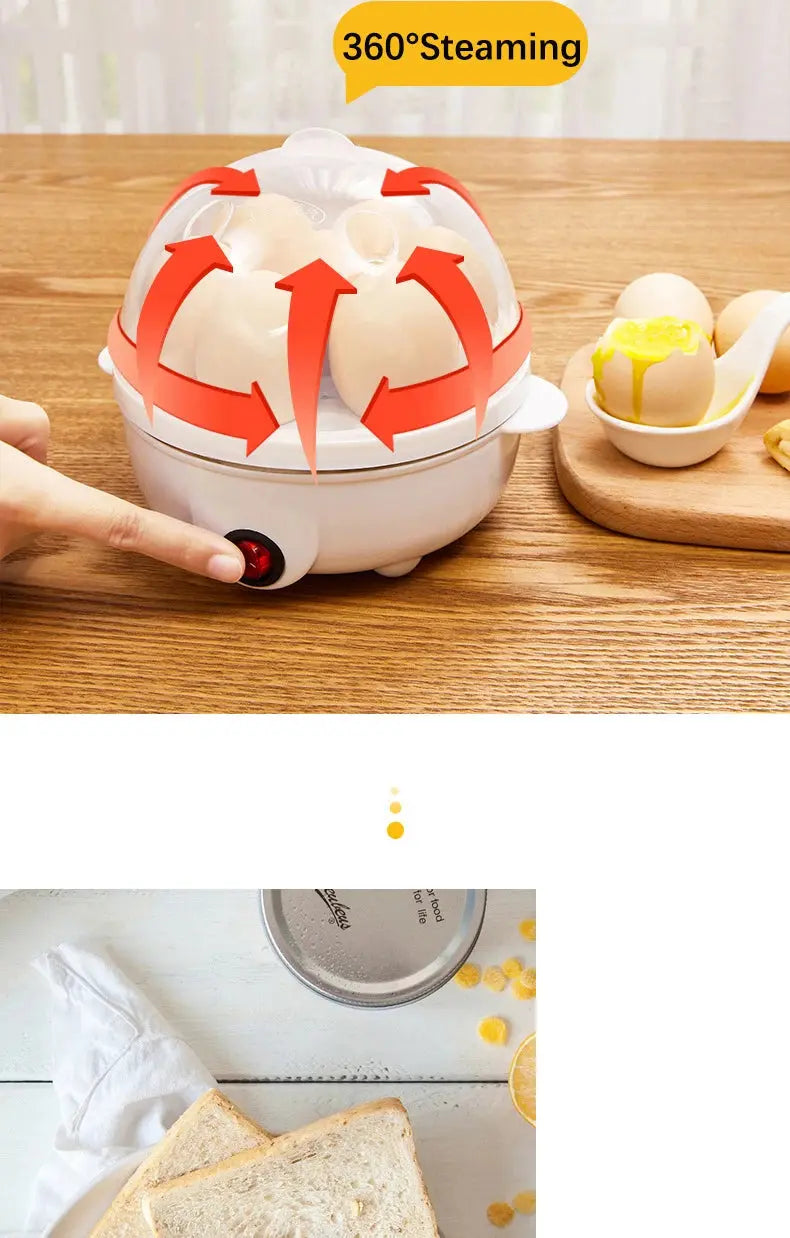 Egg Cooker Multifunctional Electric Egg Boiler Double Layers Egg Cooker Mini Steamer Poacher Kitchen Cooking Breakfast Machine KEIKO
