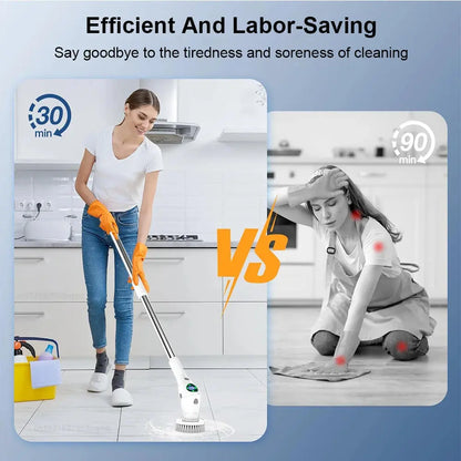 Electric Cleaning Brush 8 in 1 Multifunctional Household Wireless Rotatable Cleaning Brush For Bathroom Kitchen Windows Toilet KEIKO