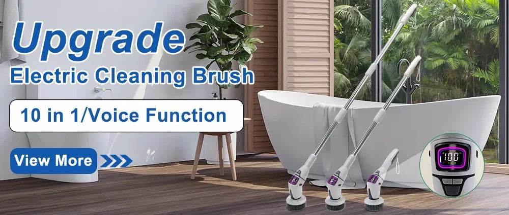 Electric Cleaning Brush 8 in 1 Multifunctional Household Wireless Rotatable Cleaning Brush For Bathroom Kitchen Windows Toilet KEIKO
