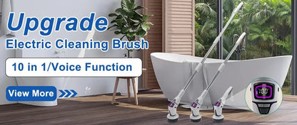 Electric Cleaning Brush 8 in 1 Multifunctional Household Wireless Rotatable Cleaning Brush For Bathroom Kitchen Windows Toilet KEIKO