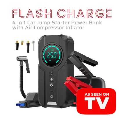 FLASH CHARGE - 4 in 1 CAR JUMP STARTER & MORE! KEIKO