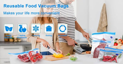 Food Vacuum Bags Reusable Vacuum Bags Small Large Size Vacuum Sealed Food Bags Food Storage Bag 10Pcs Vacuum Packaging Bags KEIKO