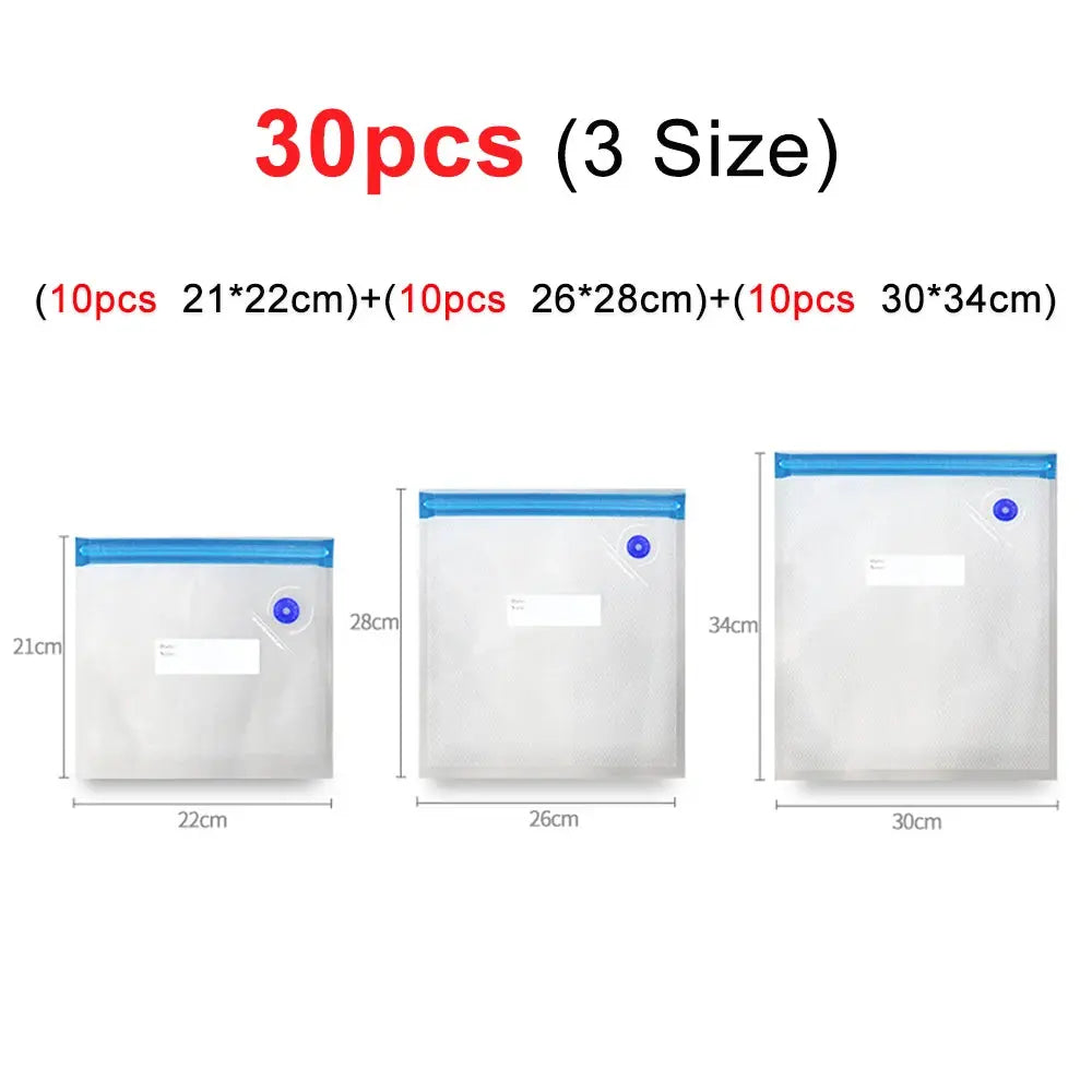 Food Vacuum Bags Reusable Vacuum Bags Small Large Size Vacuum Sealed Food Bags Food Storage Bag 10Pcs Vacuum Packaging Bags KEIKO