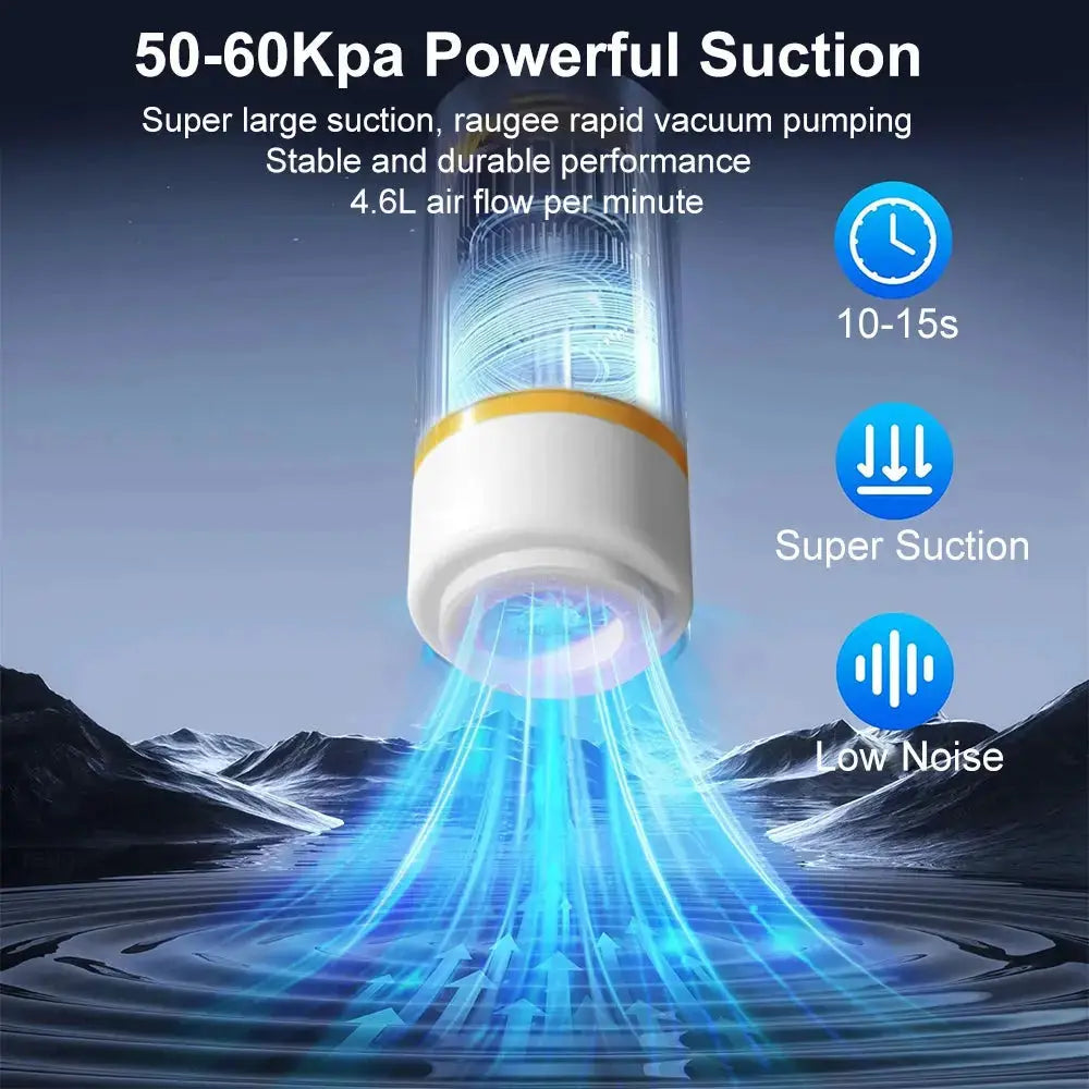 Mini Electric Air Pump Rechargeable for Food Fresh-Keeping Vacuum Sealed Bag Storage Bag Automatic Vacuum Compression Machine KEIKO