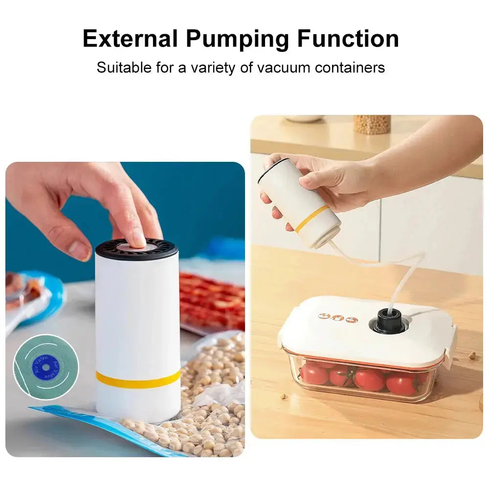 Mini Electric Air Pump Rechargeable for Food Fresh-Keeping Vacuum Sealed Bag Storage Bag Automatic Vacuum Compression Machine KEIKO
