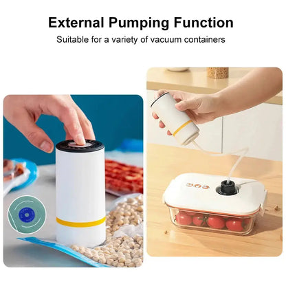 Mini Electric Air Pump Rechargeable for Food Fresh-Keeping Vacuum Sealed Bag Storage Bag Automatic Vacuum Compression Machine KEIKO