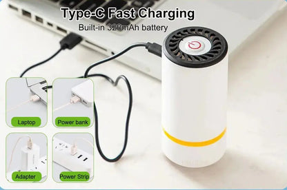 Mini Electric Air Pump Rechargeable for Food Fresh-Keeping Vacuum Sealed Bag Storage Bag Automatic Vacuum Compression Machine KEIKO