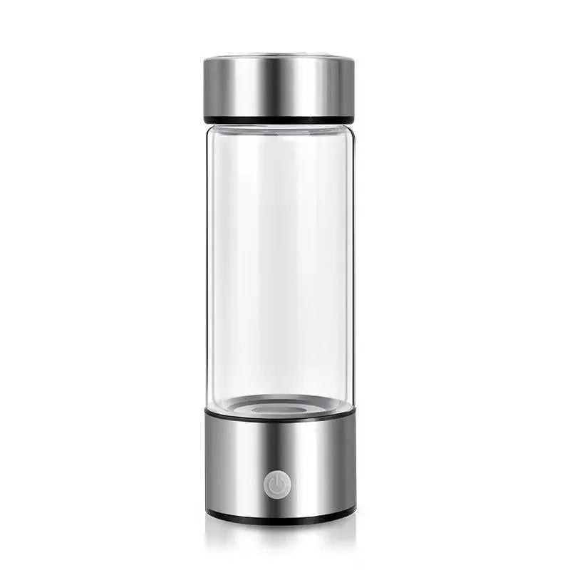 HydroSpark Pro hydrogen water bottle — silver studio front