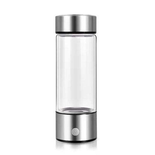 HydroSpark Pro hydrogen water bottle — silver studio front