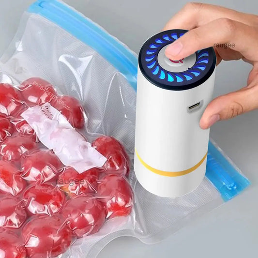 Mini Electric Air Pump Rechargeable for Food Fresh-Keeping Vacuum Sealed Bag Storage Bag Automatic Vacuum Compression Machine KEIKO