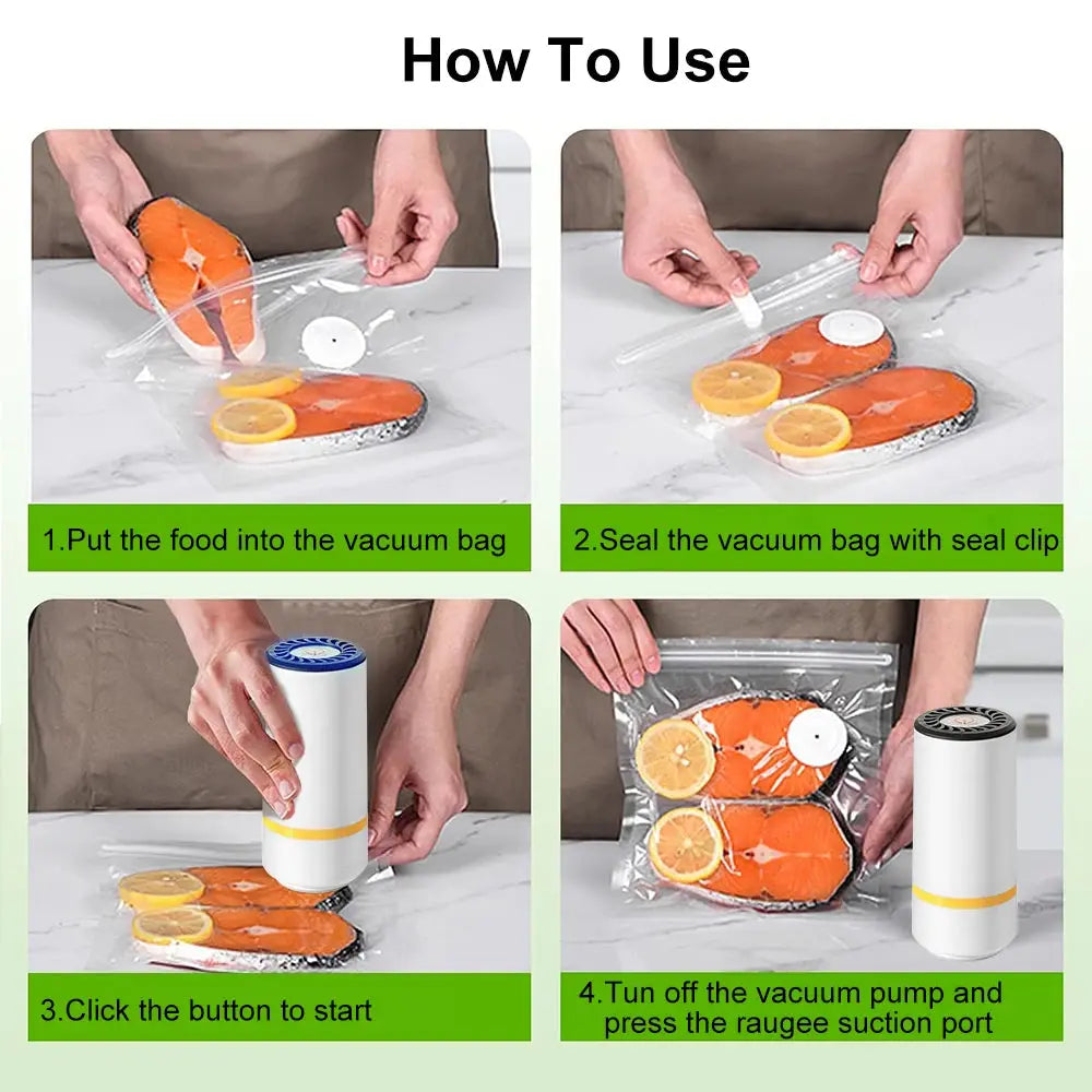 Mini Electric Air Pump Rechargeable for Food Fresh-Keeping Vacuum Sealed Bag Storage Bag Automatic Vacuum Compression Machine KEIKO