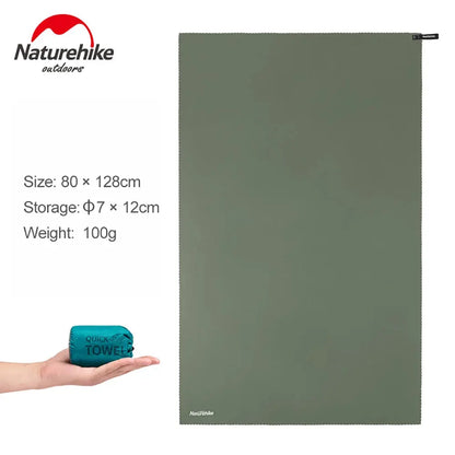 Naturehike Quick Drying Absorbent Bath Towel, Backpacking Hiking, Swimming Towel Compact Travel, Breathable Beach Gym Yoga Towel KEIKO
