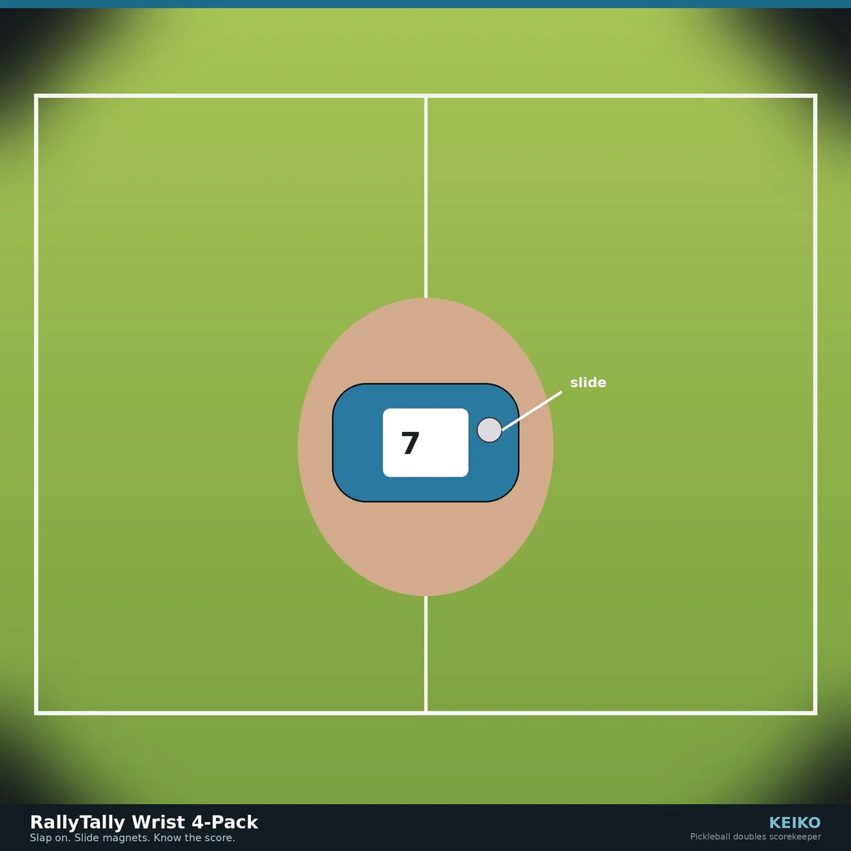 RallyTally Wrist scorekeeper on court