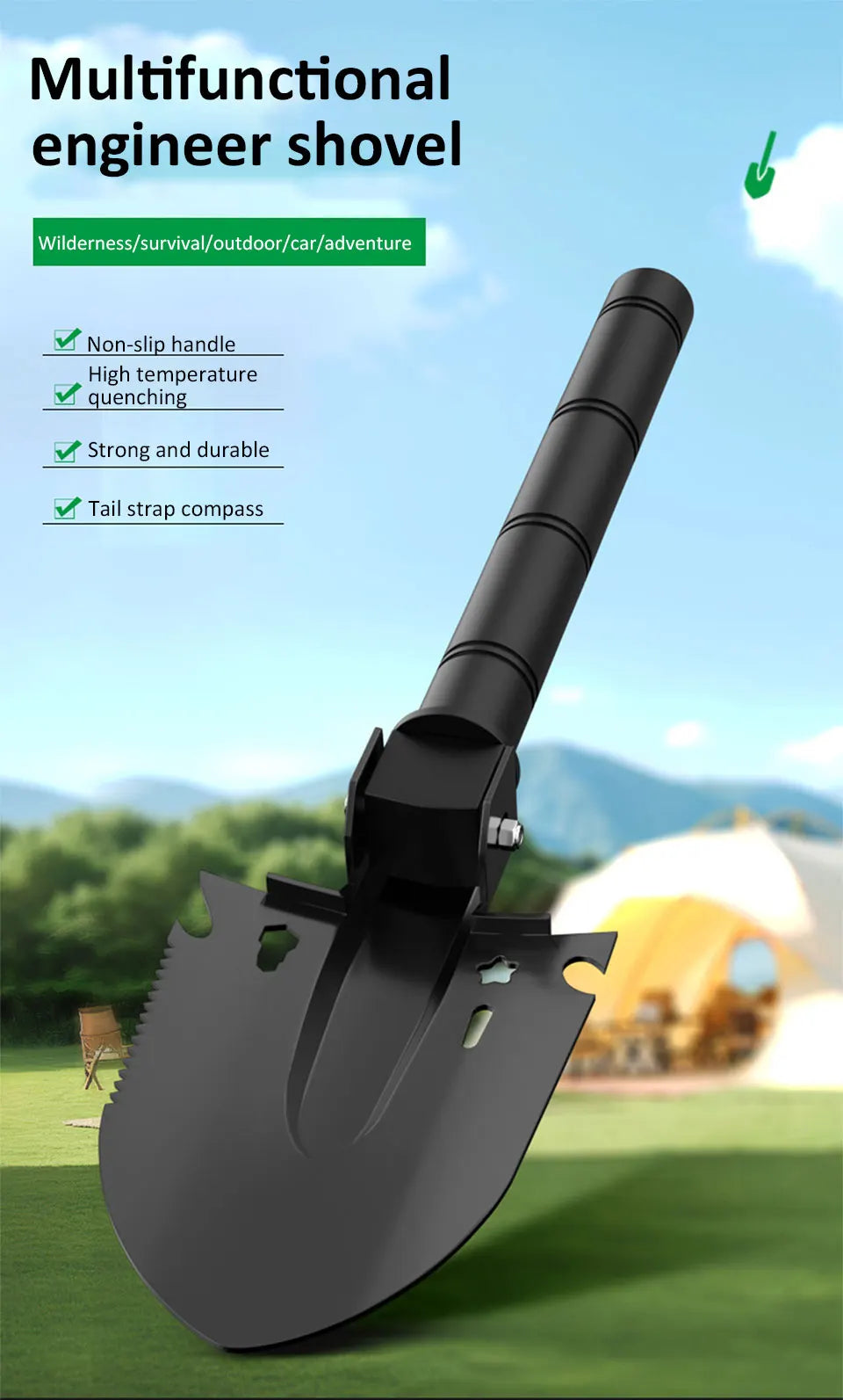 The Diggernaut Multifunctional Folding Shovel