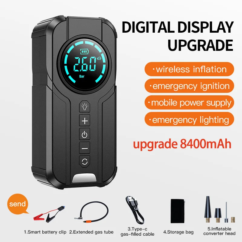 FLASH CHARGE - 4 in 1 Jump Start Power Bank + Tire Inflator