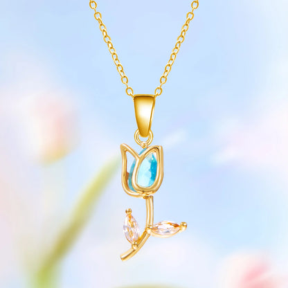 Bloom Renewal Tulip Flower Pendant Necklace