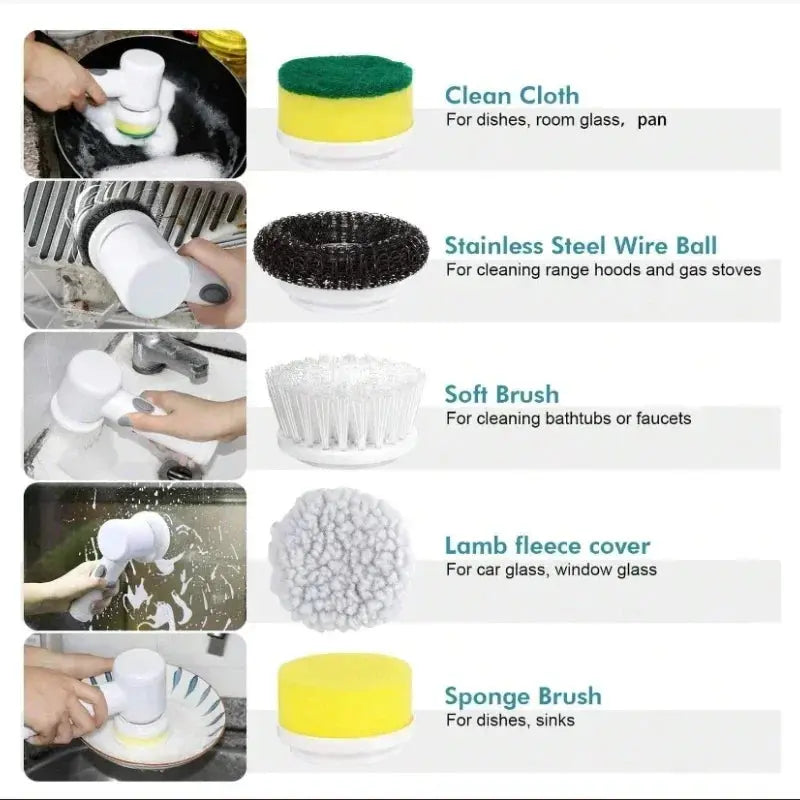 SPINI-SCRUB REPLACEMENT HEADS - SET OF 5 KEIKO