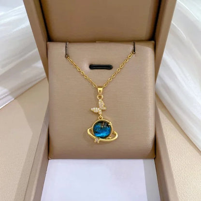 Celestial Harmony Sun Moon Star Pendant Necklace