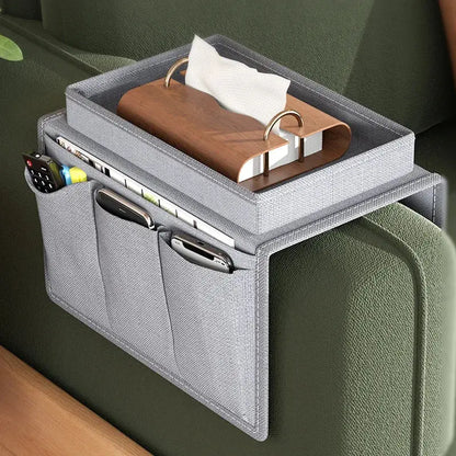 Sofa Storage Bag For Sofa Chair Stand Storage Bag Remote Control Hanging Bag 3 Pockets Multi-functional Sundry Organising Bag KEIKO