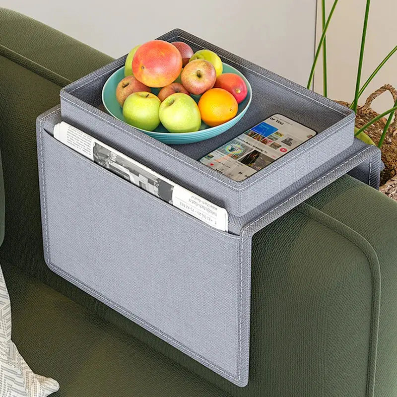 Sofa Storage Bag For Sofa Chair Stand Storage Bag Remote Control Hanging Bag 3 Pockets Multi-functional Sundry Organising Bag KEIKO