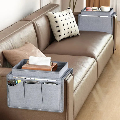 Sofa Storage Bag For Sofa Chair Stand Storage Bag Remote Control Hanging Bag 3 Pockets Multi-functional Sundry Organising Bag KEIKO