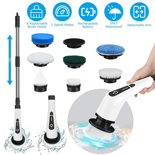 SparkSpin cordless spin scrubber with brush head