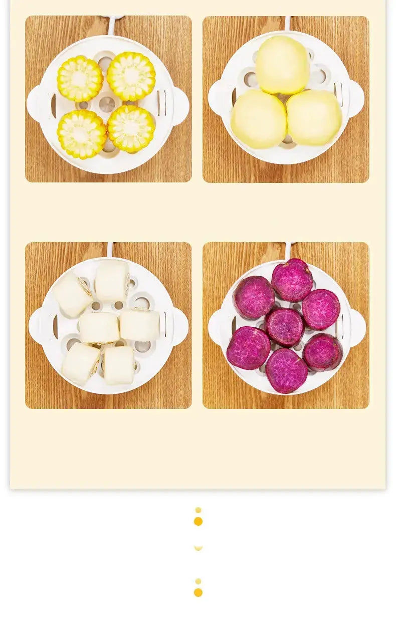 Egg Cooker Multifunctional Electric Egg Boiler Double Layers Egg Cooker Mini Steamer Poacher Kitchen Cooking Breakfast Machine KEIKO