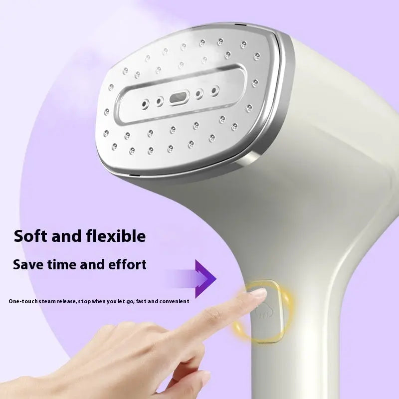 SteamSnap Wand beige handheld steamer, steam panel and one-touch steam button