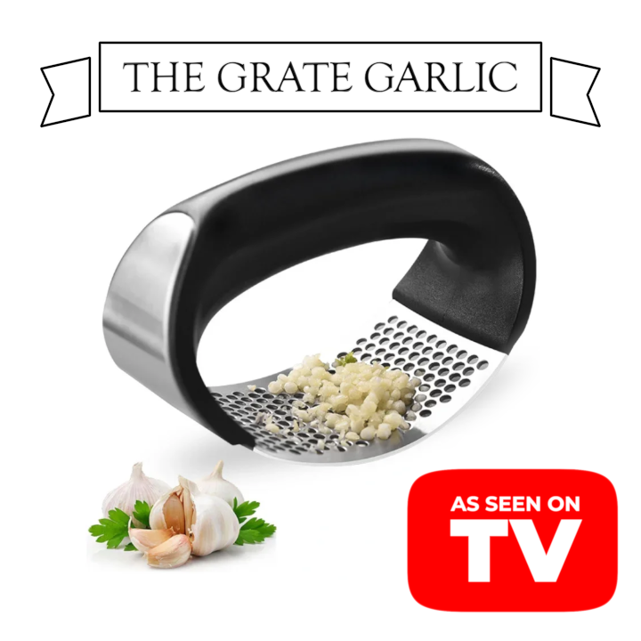 THE GRATE GARLIC - Stainless Steel Garlic Press