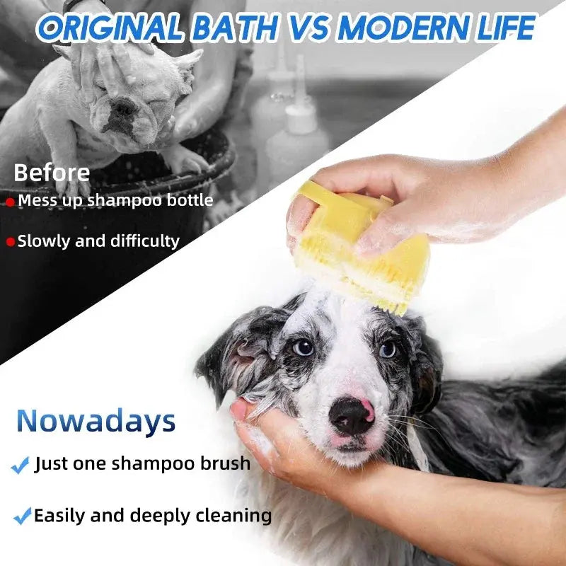 The BUBBLE BRUSH 2 in1 Bath Brush Comb with Shampoo Dispenser KEIKO