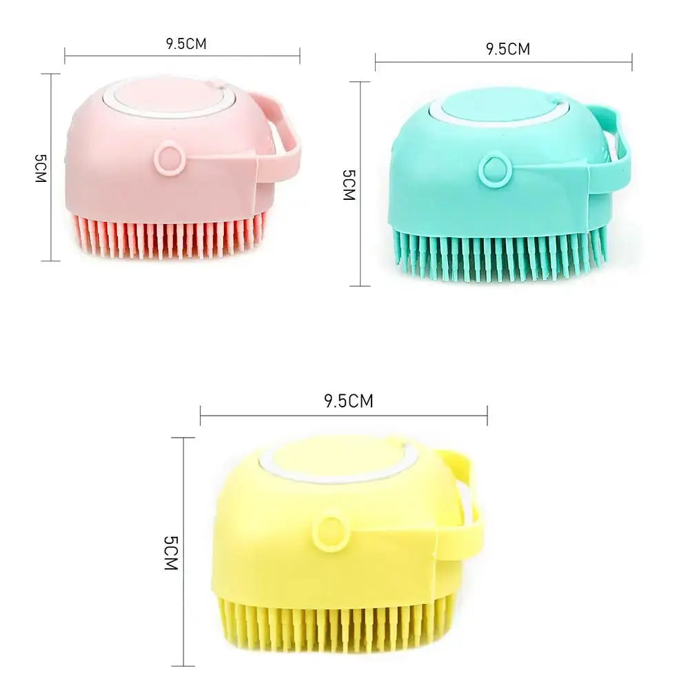 The BUBBLE BRUSH 2 in1 Bath Brush Comb with Shampoo Dispenser KEIKO