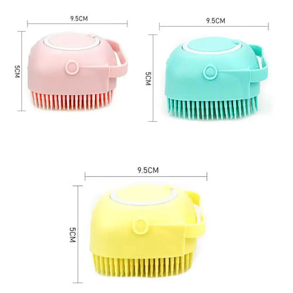 The BUBBLE BRUSH 2 in1 Bath Brush Comb with Shampoo Dispenser KEIKO