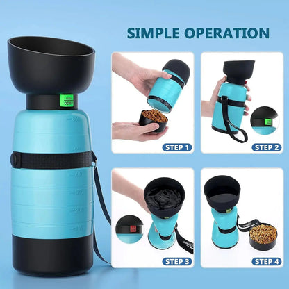 Upgraded Dog Water Bottles, Portable, Accompanying Pet Water Cup for Going Out, Outdoor Water Cup, Food Travel Bowls, 650ml KEIKO