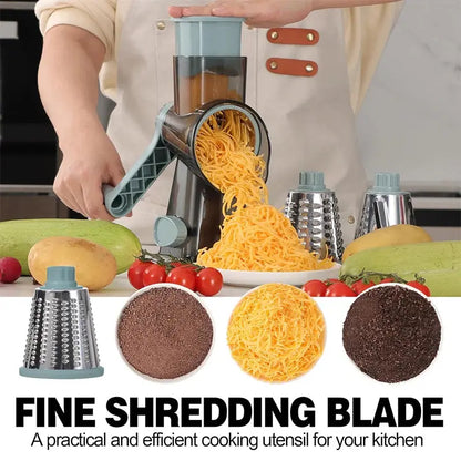 VeggieVortex - 3 in 1 Rotary Vegetable and Cheese slicer/shredder KEIKO