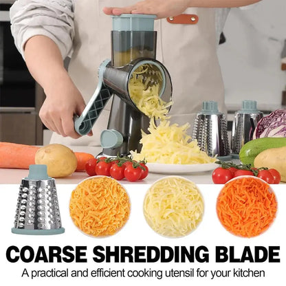 VeggieVortex - 3 in 1 Rotary Vegetable and Cheese slicer/shredder KEIKO